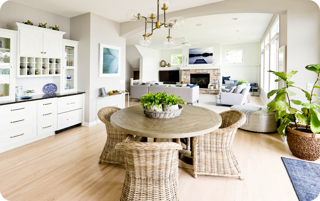 staged living area