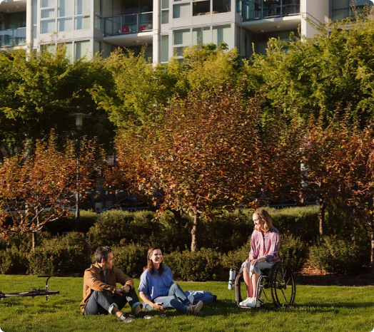 group of people at park