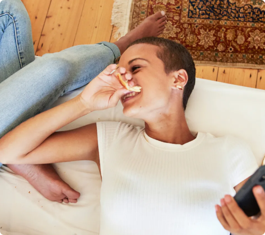 Woman laughing